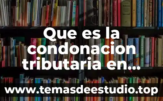 Que es la condonacion tributaria en mexico
