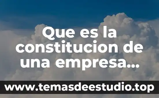 Qué es una constitución de fernando lasalle libro 5 Que es la constitucion de una empresa en un proyecto