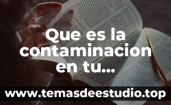 Que es la contaminacion en tu comunidad