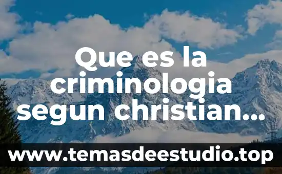 Qué es el significado según 5 Que es la criminologia segun christian debuyst