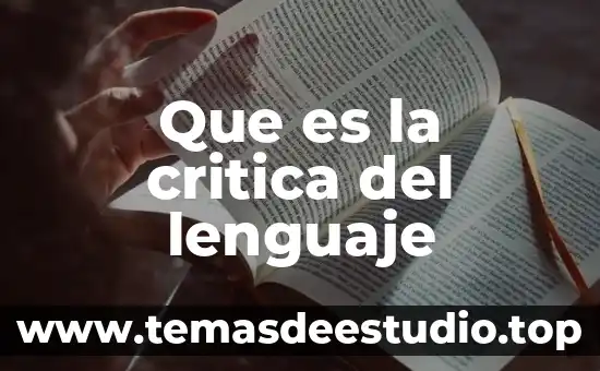 Qué es el lenguaje como símbolo 6 Que es la critica del lenguaje