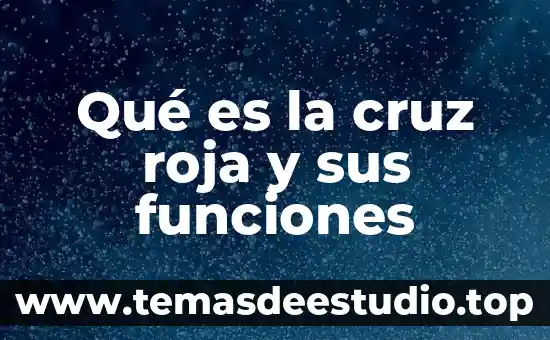Adan Cruz lo que es mio 3 Qué es la cruz roja y sus funciones