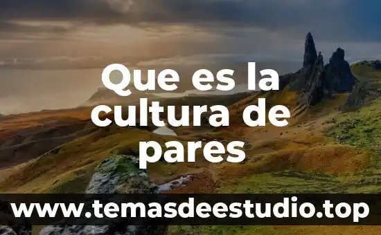 Que es la cultura y la tradicion 3 Que es la cultura de pares
