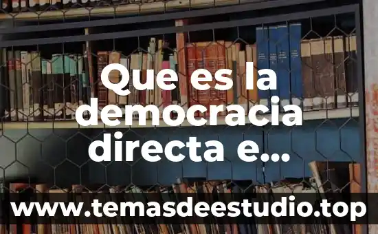 Inyección indirecta que es su funcion y significado 7 Que es la democracia directa e indirecta