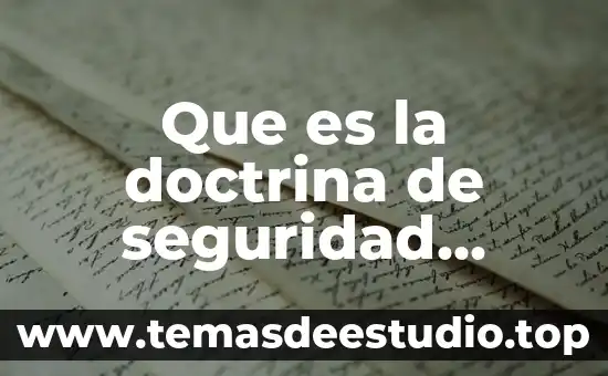 Que es la doctrina de seguridad nacioanl