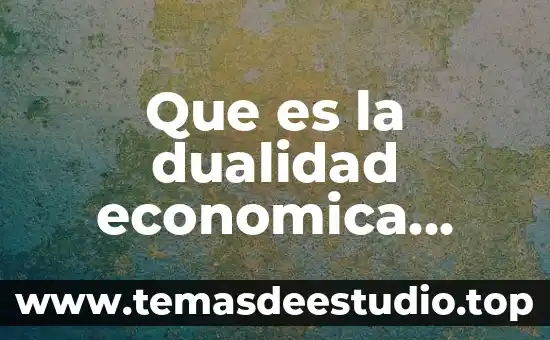 Que es principio de dualidad económica 5 Que es la dualidad economica yahoo