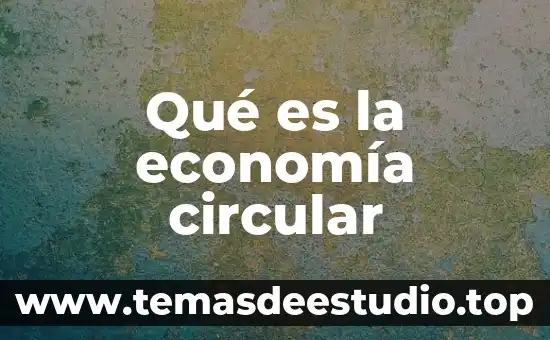 Qué es la economía circular