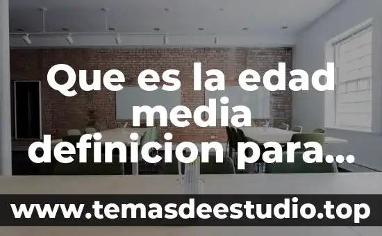 Que es la edad media definicion para niños