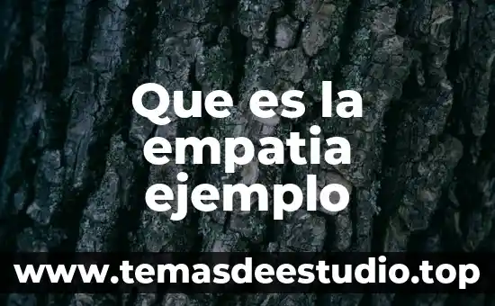 Que es la empatia ejemplo