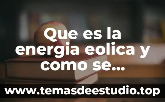 Que es una planta de energia eolica 3 Que es la energia eolica y como se obtiene