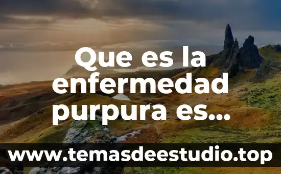 Que es toc enfermedad 5 Que es la enfermedad purpura es mortal