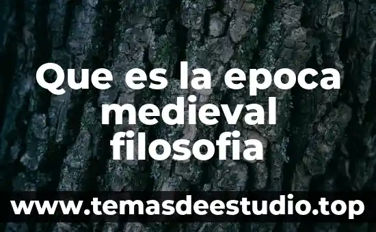 Que es movimiento medieval en literatura 5 Que es la epoca medieval filosofia