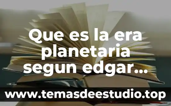 Que es un agem segun el inegi 4 Que es la era planetaria segun edgar morin