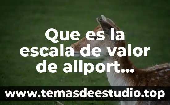 Que es la escala de valor de allport triangulo