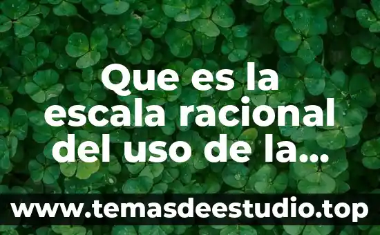 Que es la escala racional del uso de la fuerza