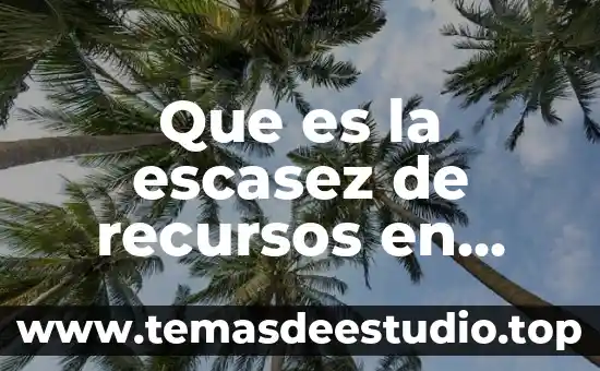 Qué es la escasez con autor 8 Que es la escasez de recursos en economia