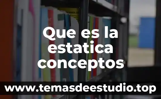 Que es una matriz de conceptos 3 Que es la estatica conceptos