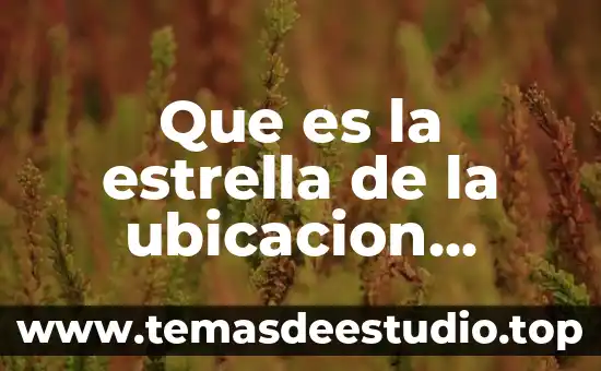 Que es danza definicion 6 Que es la estrella de la ubicacion espacial en danza