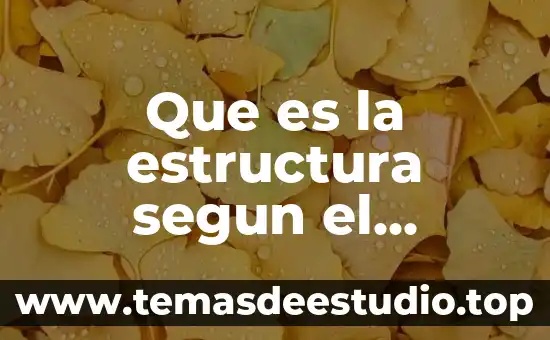 Que es la estructura segun el estructural funcionalismo