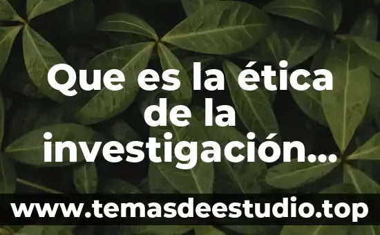 Programas de ética que es 5 Que es la ética de la investigación unam