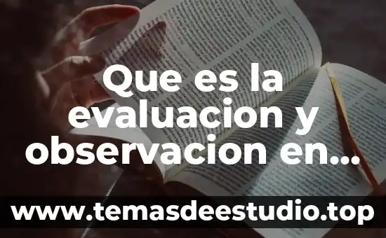 Que es evaluación libros 3 Que es la evaluacion y observacion en educacion