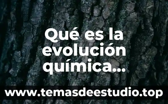 Qué es la evolución química primitiva de la tierra