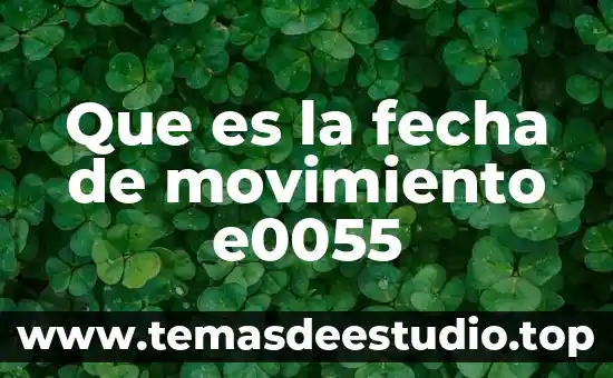Que es la fecha de movimiento e0055