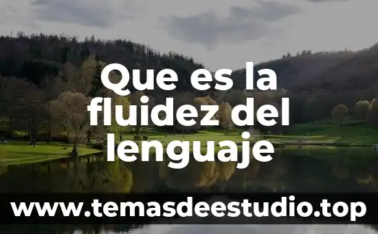 Disfasia del lenguaje que es 4 Que es la fluidez del lenguaje