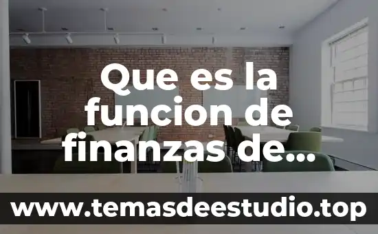 Que es la funcion de finanzas de evaluacion y consulta