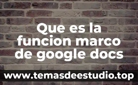 Que es un lay out de la planta 4 Que es la funcion marco de google docs