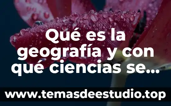 Que es concepto como se relaciona con el objeto sujeto 6 Qué es la geografía y con qué ciencias se relaciona