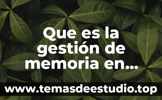 Que es la gestión de memoria en windows