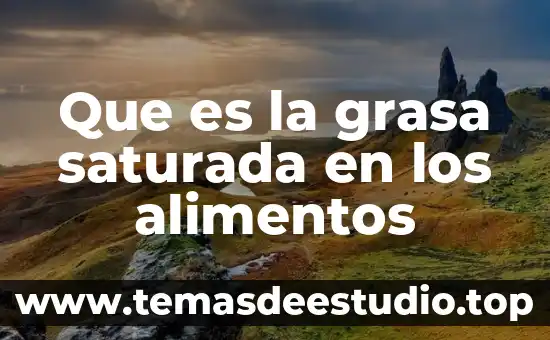 Que es familia en sociedad 4 Que es la grasa saturada en los alimentos