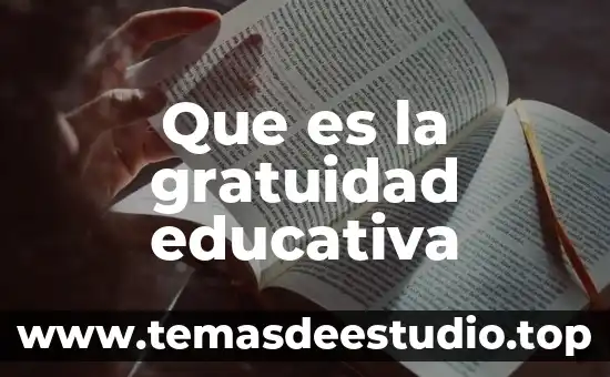 Que es la gratuidad educativa