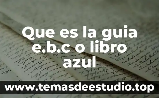 Que es el preambulo de un libro 8 Que es la guia e.b.c o libro azul
