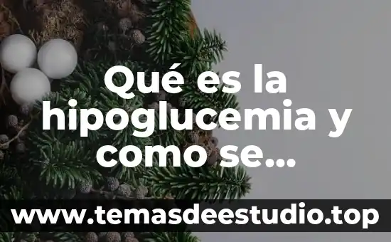 Que es pileta publica 3 Qué es la hipoglucemia y como se controla