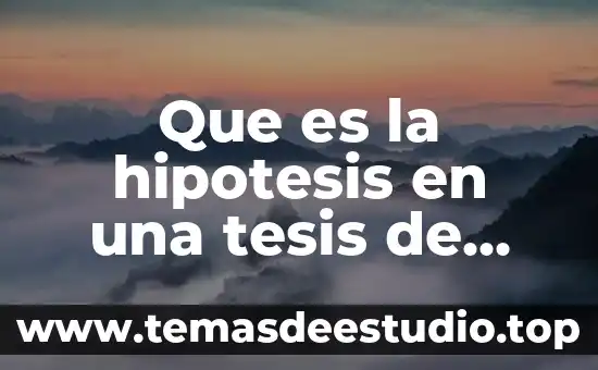 Que es el marco hisotrico en una tesis 7 Que es la hipotesis en una tesis de derecho