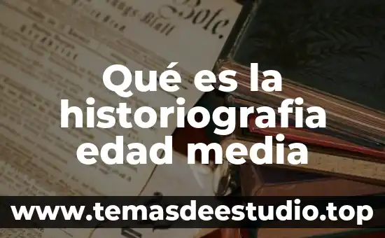 Qué es la historiografia edad media