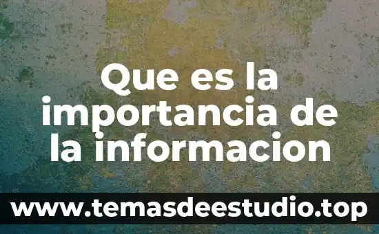 Qué es la teoría matemática de la información 4 Que es la importancia de la informacion