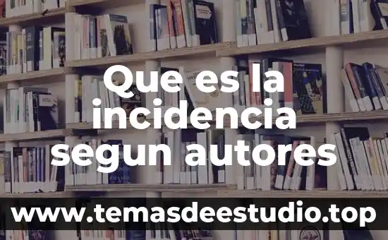 Que es la incidencia segun autores