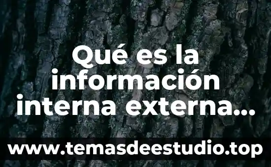 Qué es la información interna externa y mixta