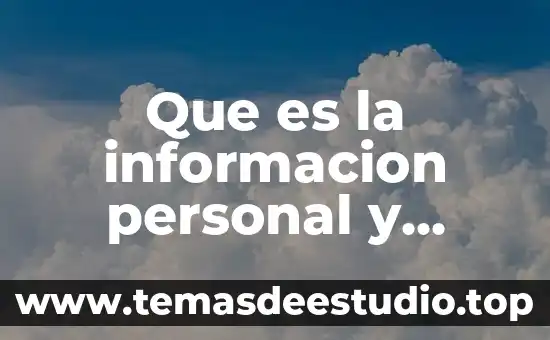 Qué es la teoría matemática de la información 3 Que es la informacion personal y ejemplos en ingles