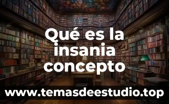 Qué es la insania concepto