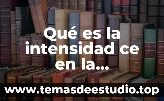 Qué es una intensidad eléctrica 5 Qué es la intensidad ce en la preparación física