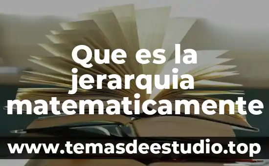 Qué es la jerarquía en ética 4 Que es la jerarquia matematicamente