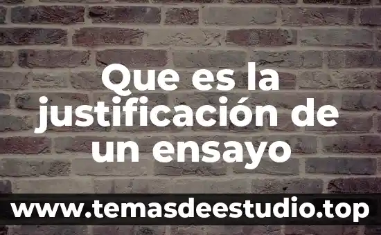 Que es la justificacion en un proyecto de tesis 5 Que es la justificación de un ensayo