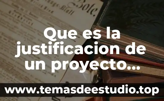 Que es la justificacion de un proyecto yahoo