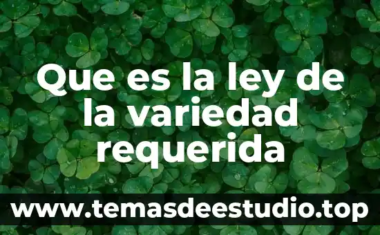 Ley antilavado que es 8 Que es la ley de la variedad requerida