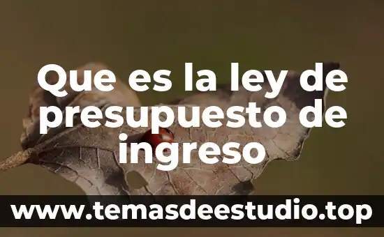 Que es un presupuesto de movimiento 6 Que es la ley de presupuesto de ingreso