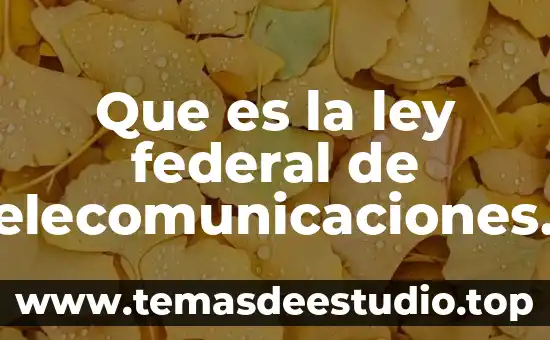 Qué es la ley general de sociedad mercantil 8 Que es la ley federal de telecomunicaciones yahoo